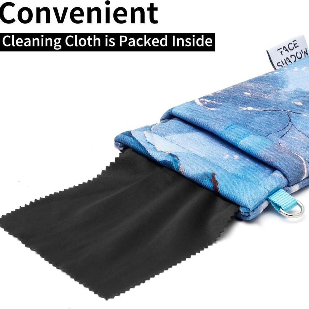 Double Glasses Case Microfiber Soft Squeeze Top F… - image 3